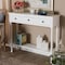 Baxton Studio Calvin White Finished Wood 3-Drawer Entryway Console Table 165-10697 - alternate 4